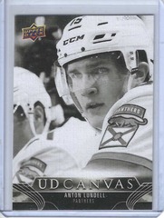 2023-24 Upper Deck Series 1 UD Canvas Black and White #C32 Anton Lundell